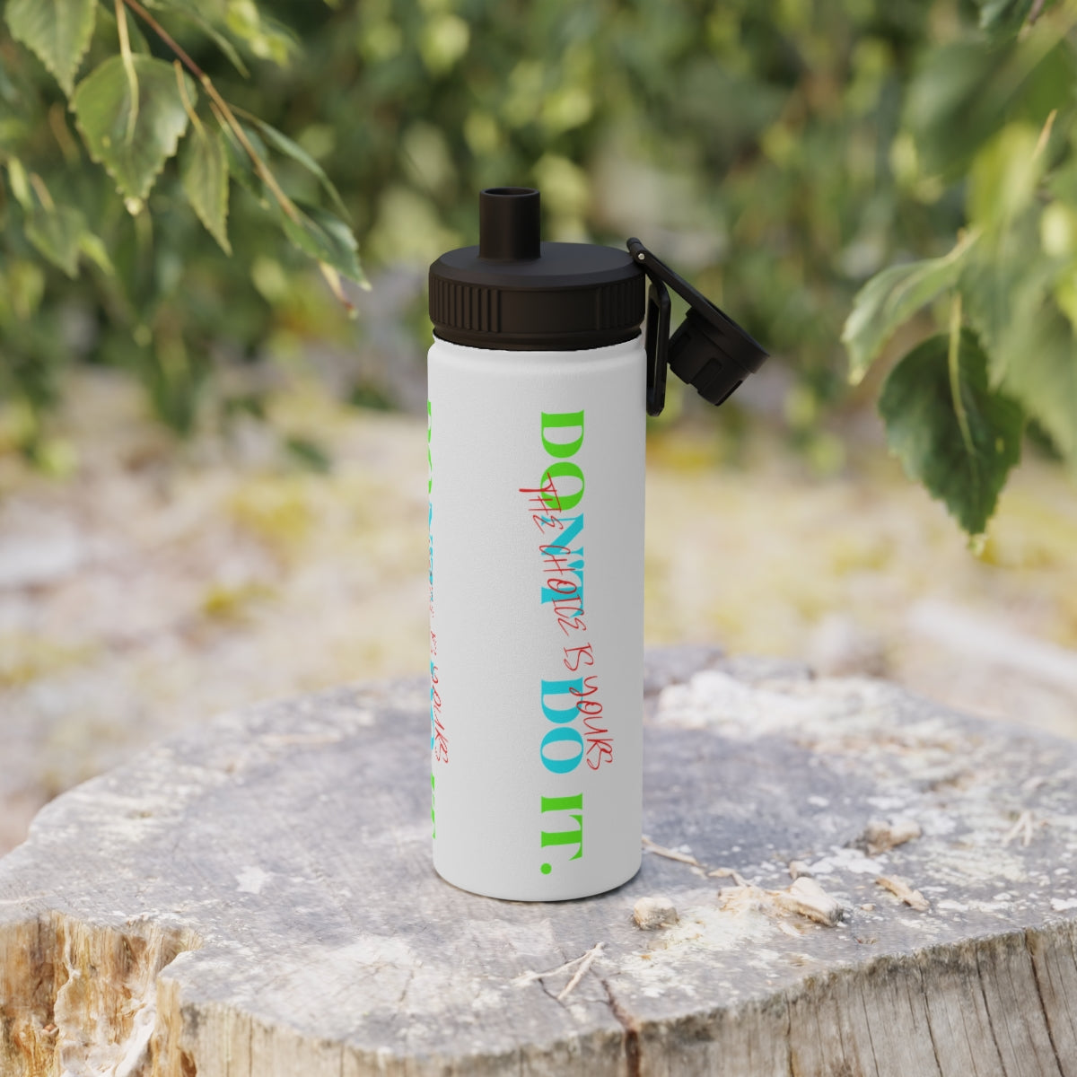 Stainless Steel Water Bottle, Sports Lid ( Do it Don't Do It) Activewear