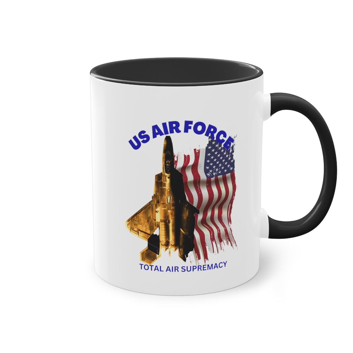 Coffee Mug ( US Air Force With Raptor ) Military Style
