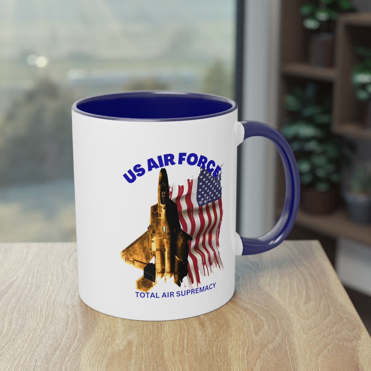 Coffee Mug ( US Air Force With Raptor ) Military Style