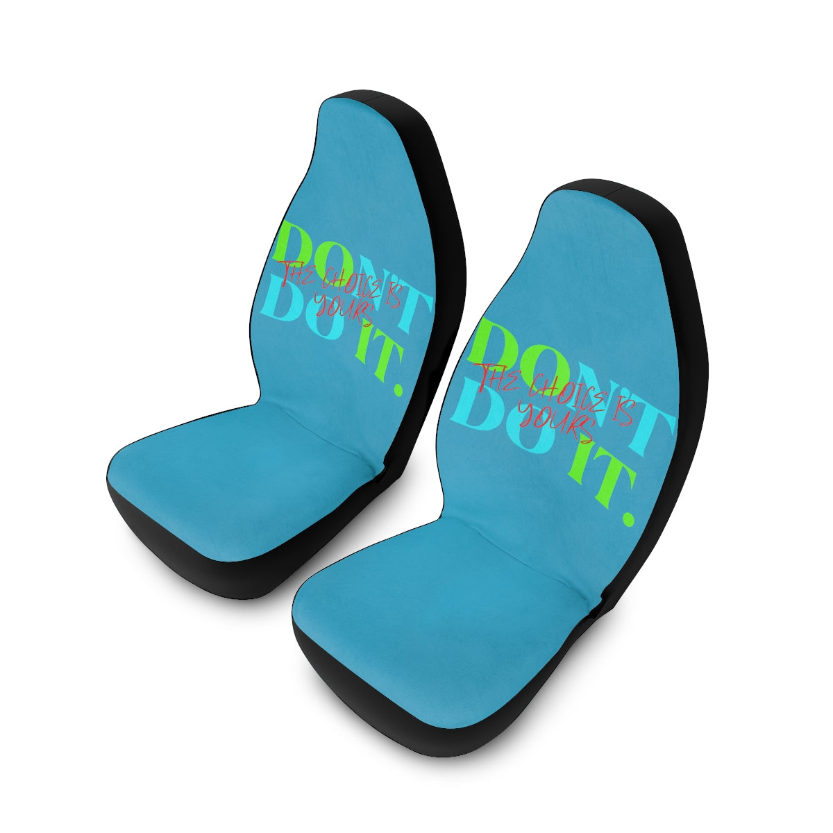 Polyester Car Seat Covers (Do It Don't Do It Turquoise )