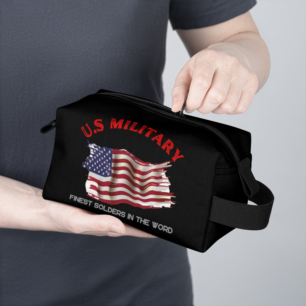 Toiletry Bag (US Military Black ) Military Styling