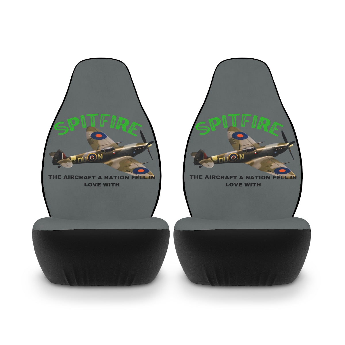 Polyester Car Seat Covers (SPITFIRE Grey) Military Styling