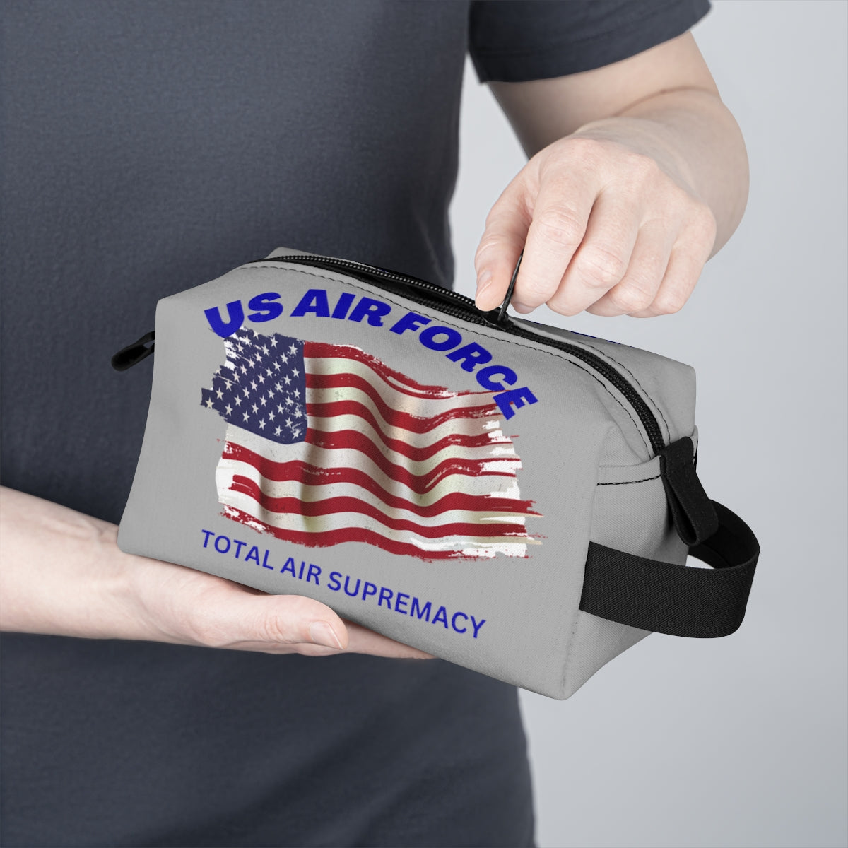 Toiletry Bag (US AIR FORCE Light Grey ) Military Styling