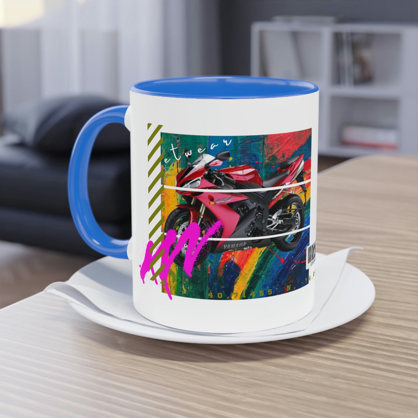 Coffee Mug ( Urban Red Sports Bike )