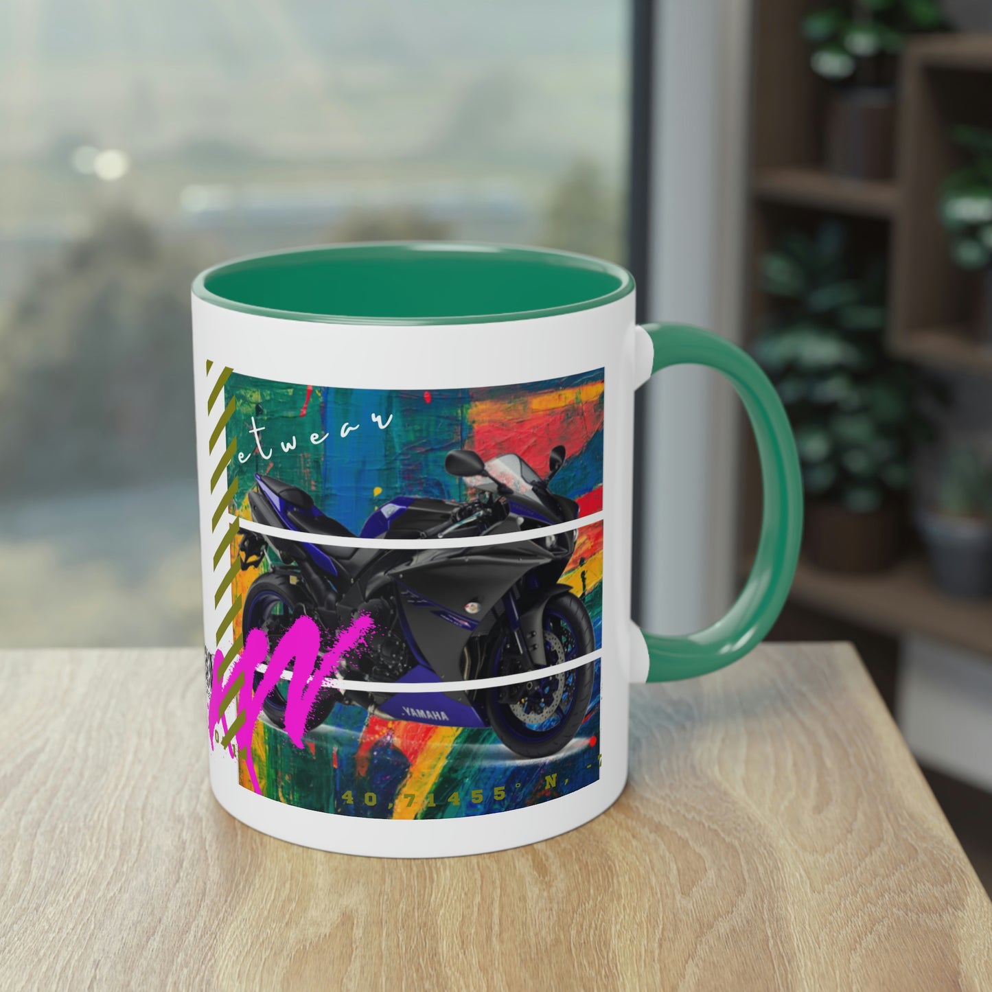 Coffee Mug  ( Urban Blue Sports Bike )