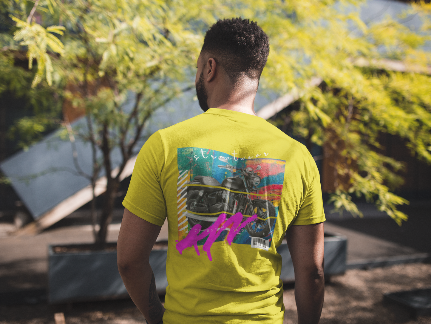 T-shirt Classic Jersey Short Sleeve (Urban Black Motorbike )