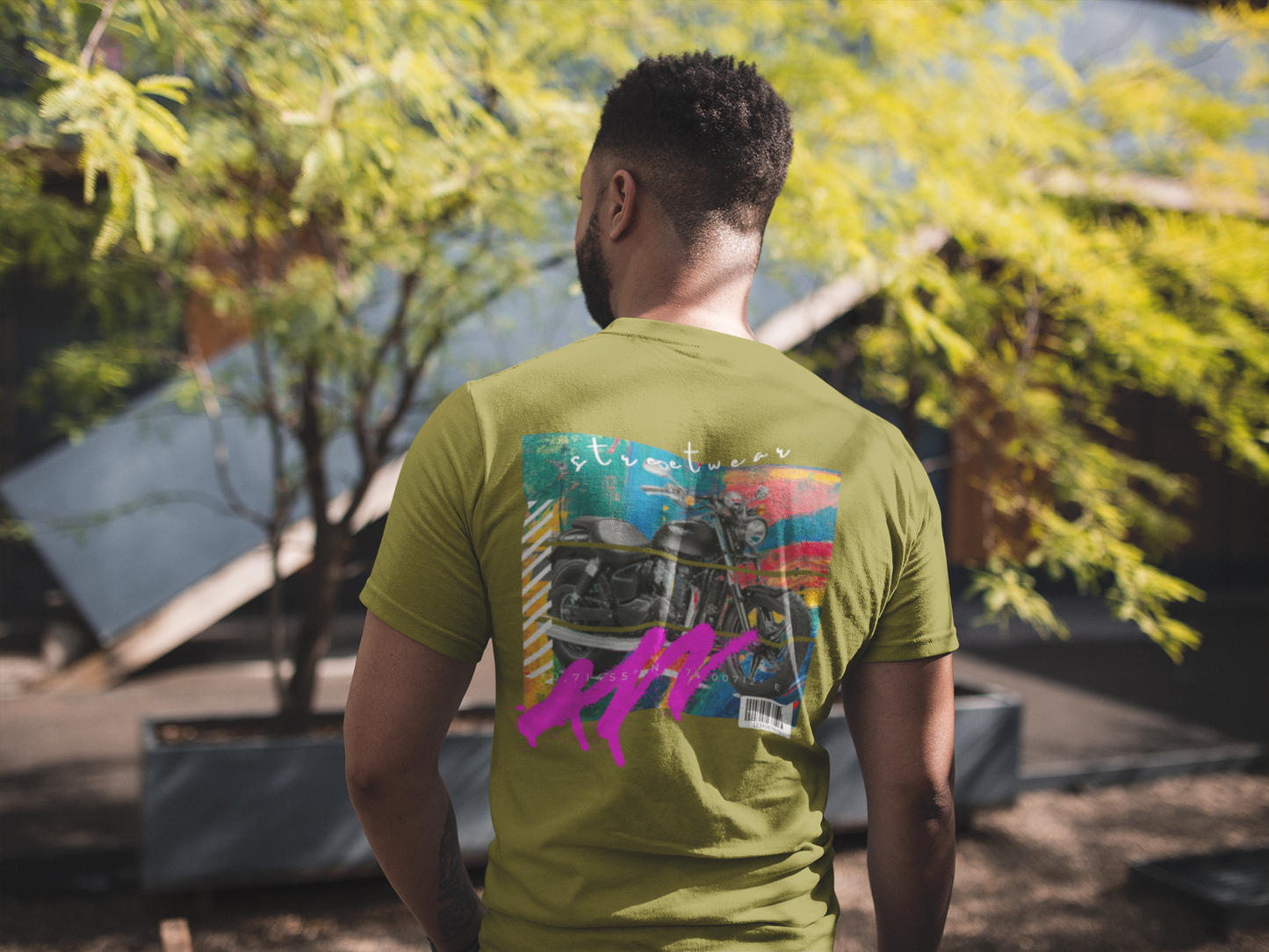 T-shirt Classic Jersey Short Sleeve (Urban Black Motorbike )