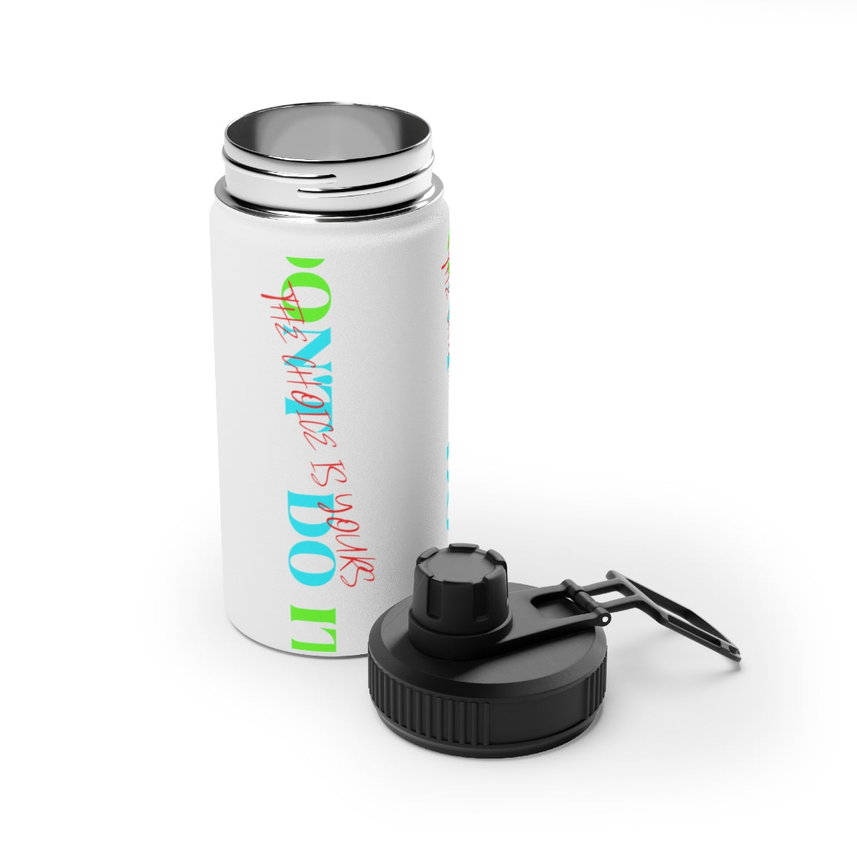 Stainless Steel Water Bottle, Sports Lid ( Do it Don't Do It) Activewear