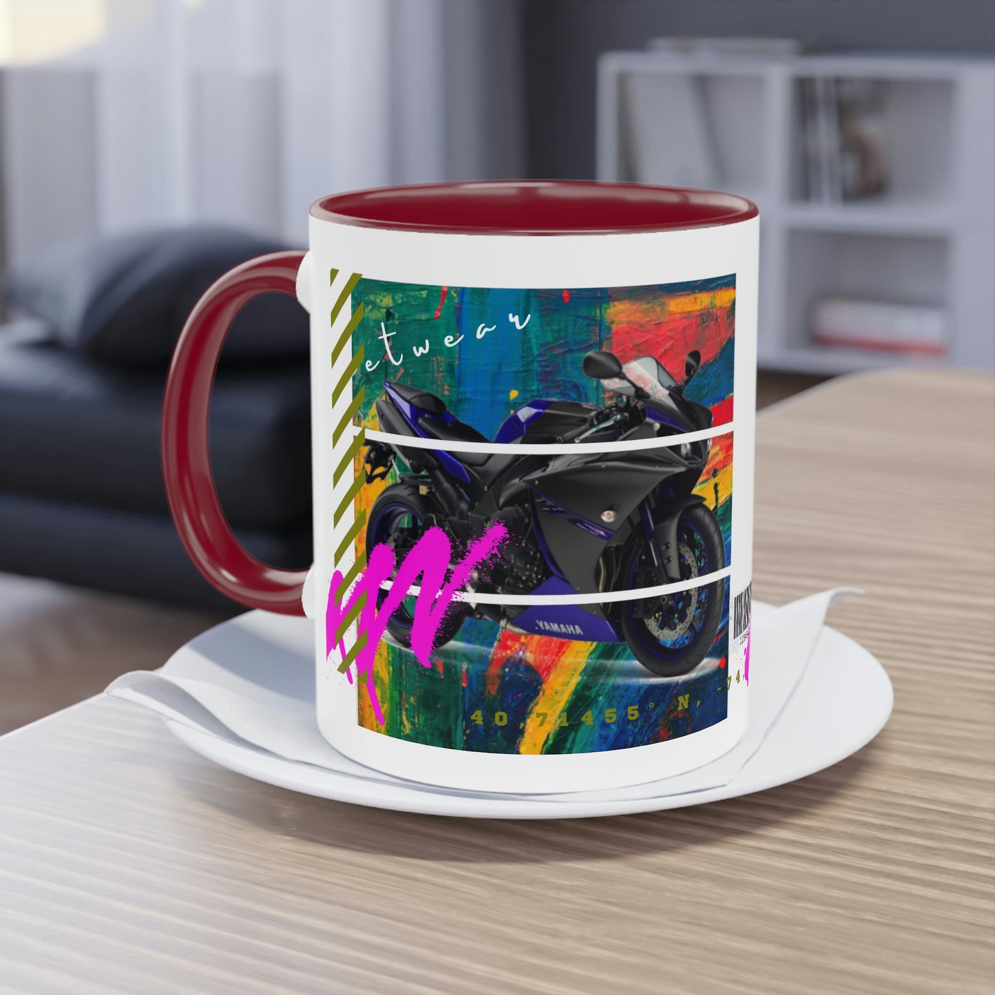 Coffee Mug  ( Urban Blue Sports Bike )