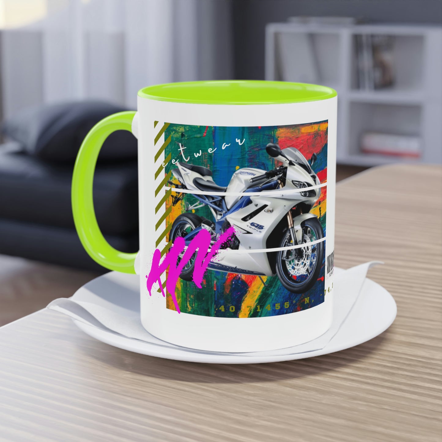 Coffee Mug ( Urban White Sports Bike )