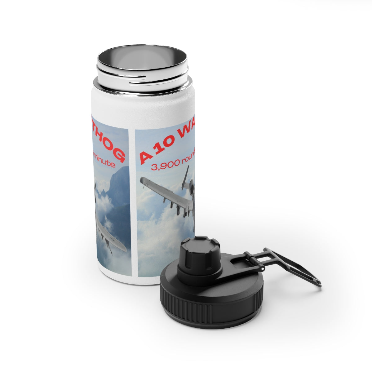 Stainless Steel Water Bottle, Sports Lid ( SPITFIRE ) Military Style