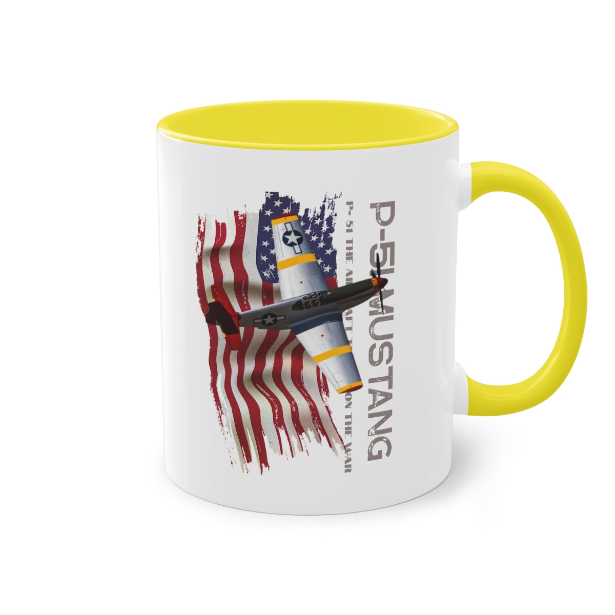 Coffee Mug ( P-51 Mustang ) Military Style