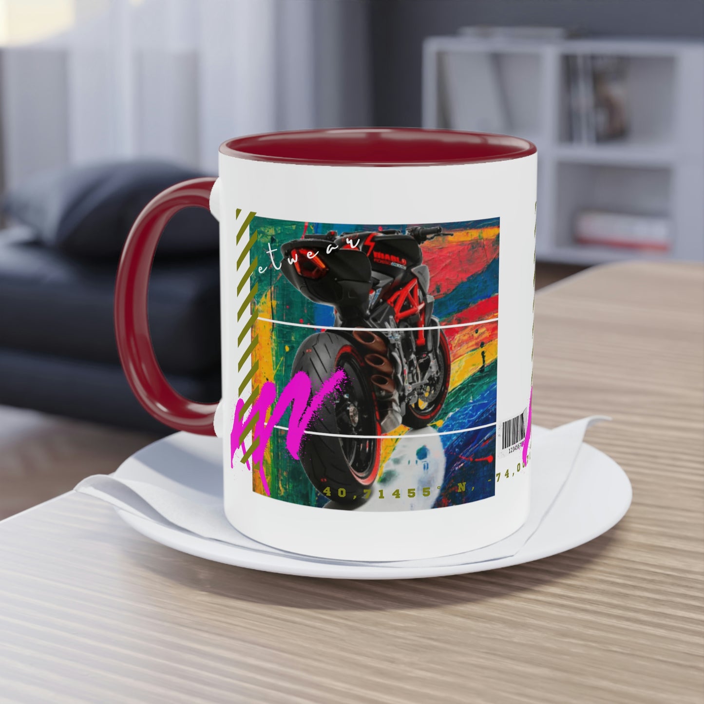 Coffee Mug ( Urban Red Sports Bike )