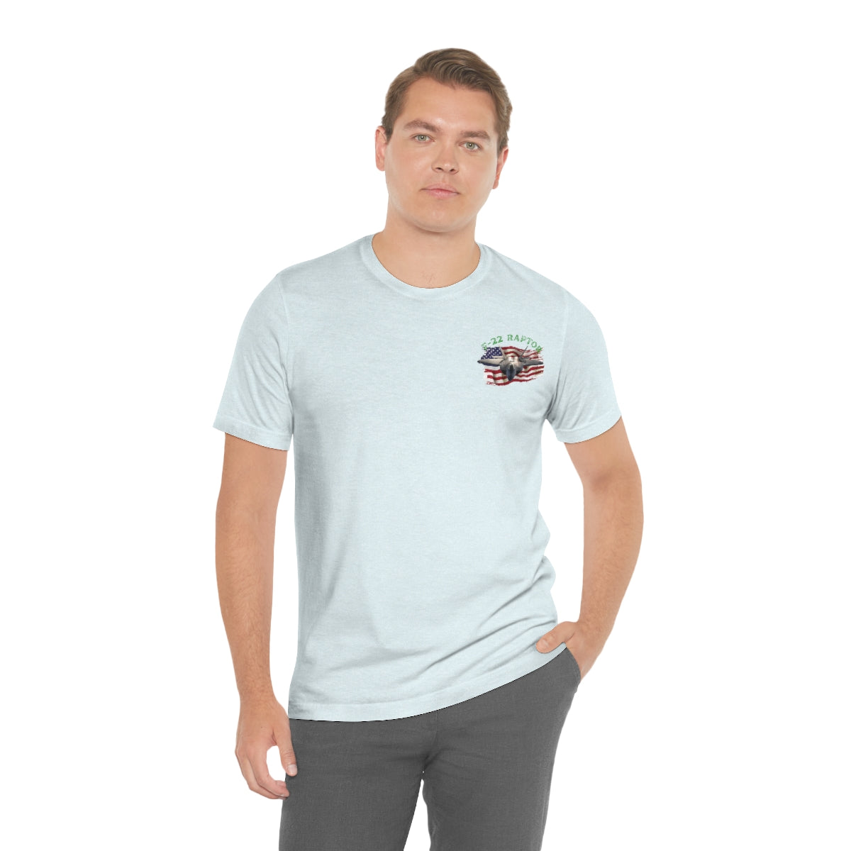 T-shirt Classic Jersey short sleeve ( RAPTOR F-22 stealth fighter ) Military Style