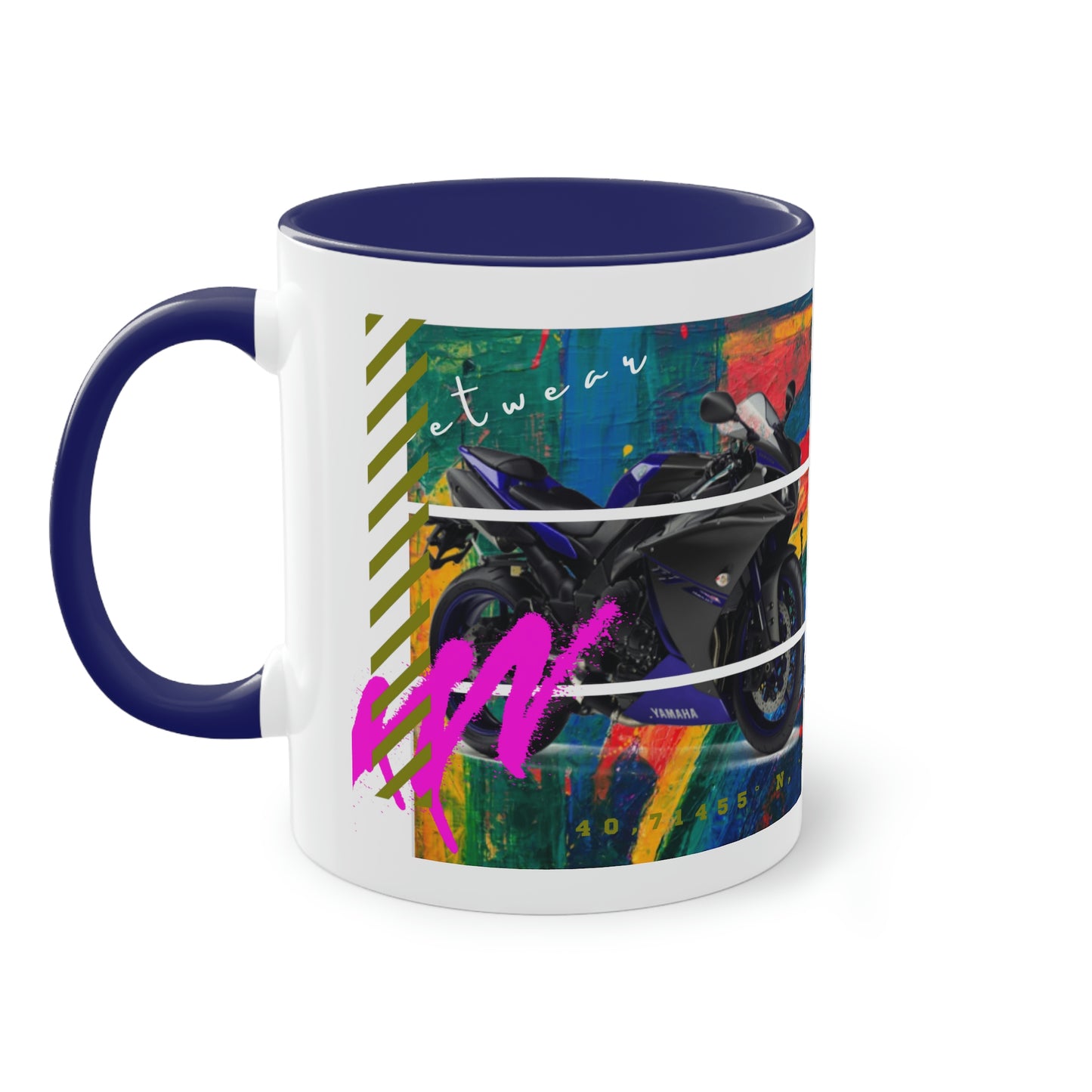 Coffee Mug  ( Urban Blue Sports Bike )