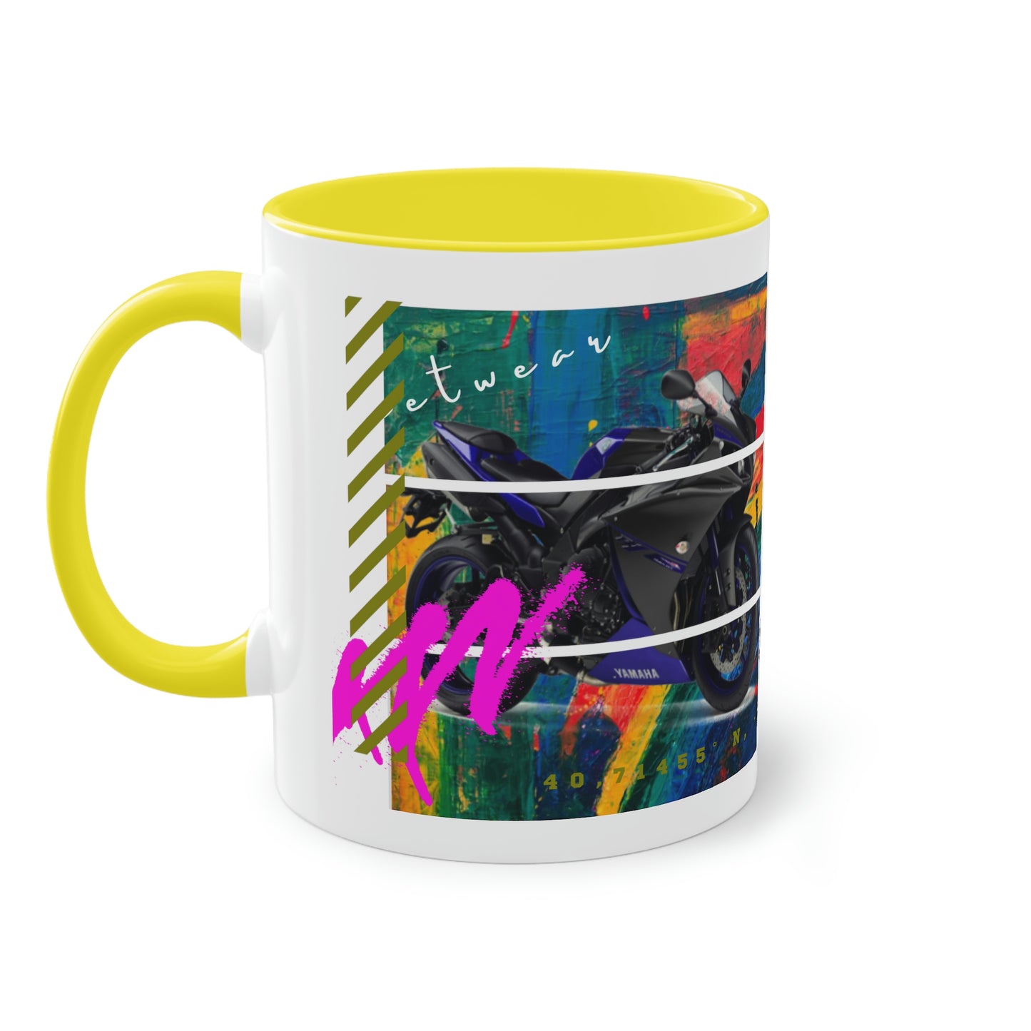 Coffee Mug  ( Urban Blue Sports Bike )