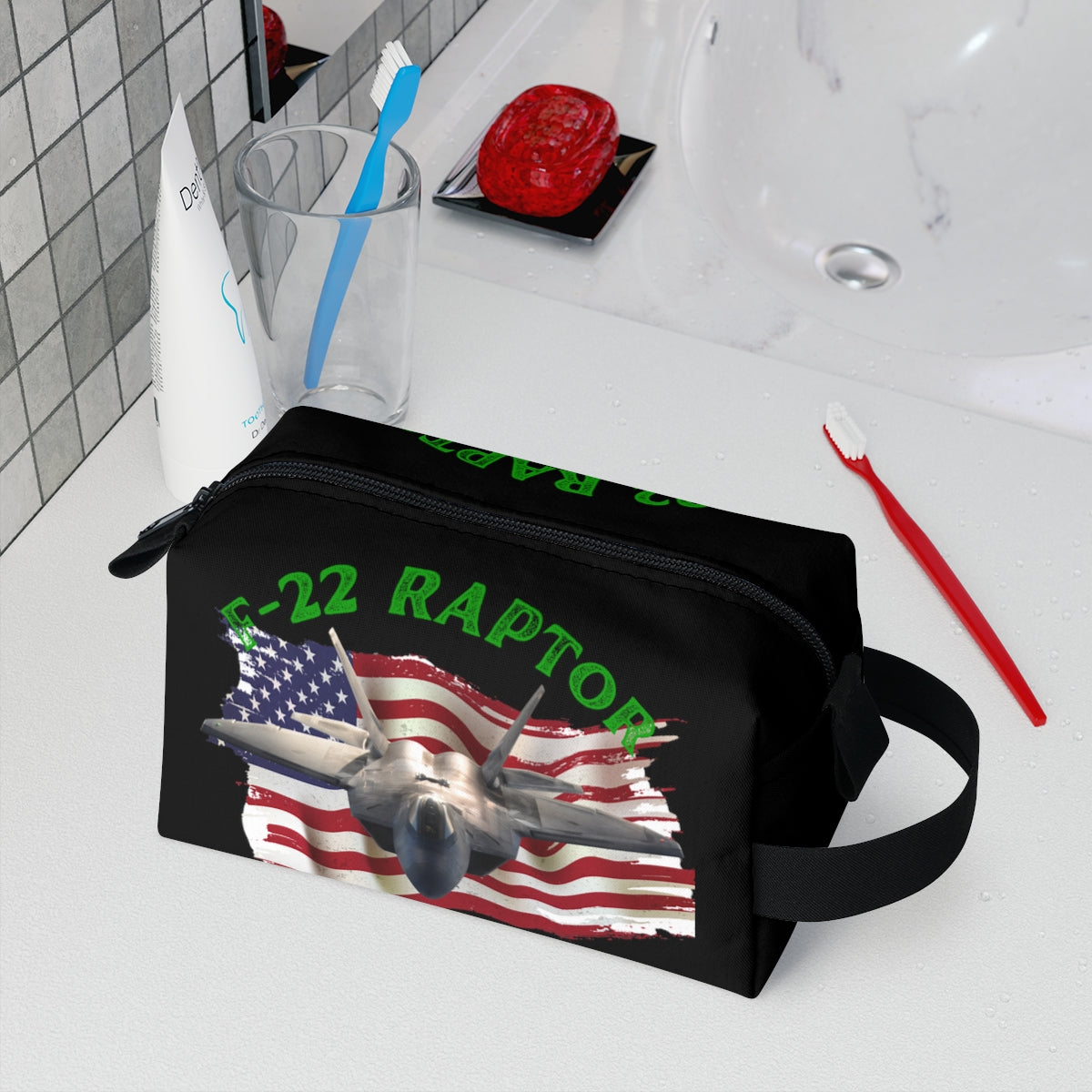 Toiletry Bag ( F-22 Raptor Black ) Military Styling 4 colour to choose from