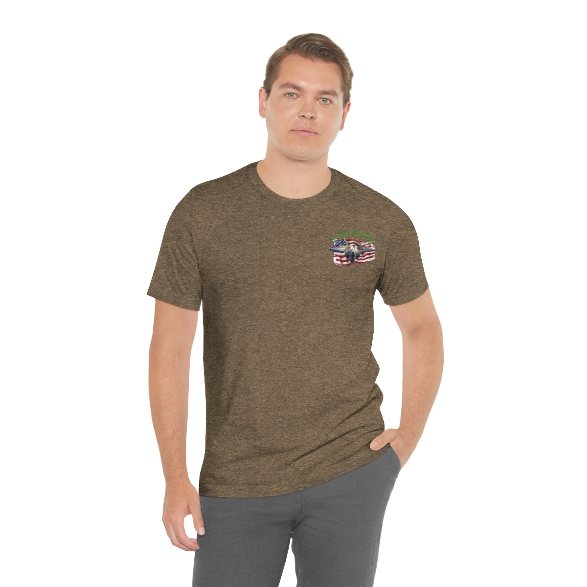 T-shirt Classic Jersey short sleeve ( RAPTOR F-22 stealth fighter ) Military Style