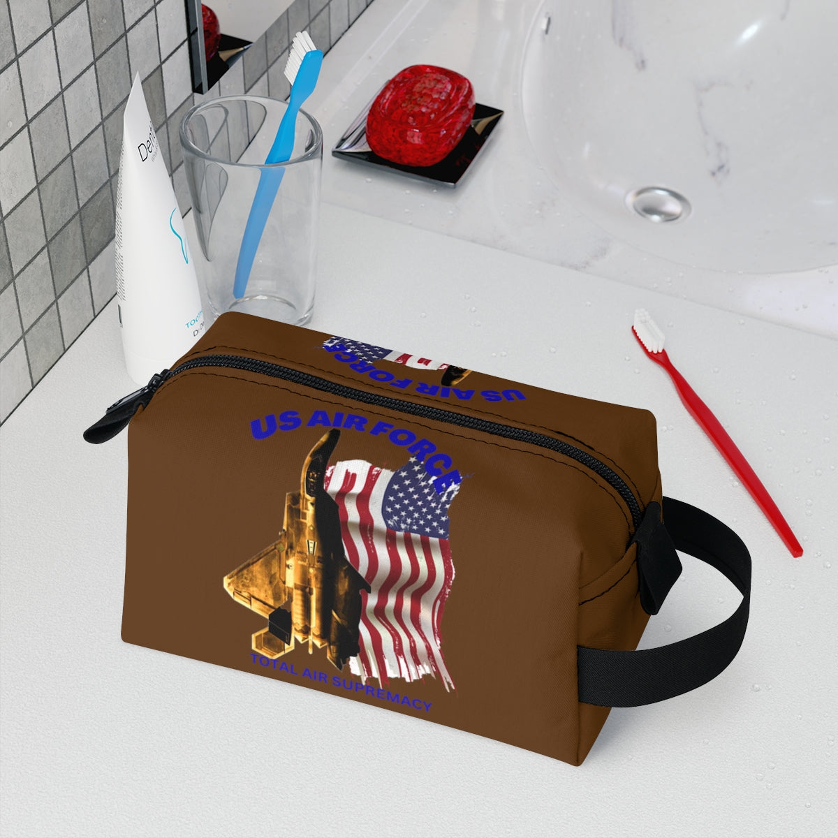 Toiletry Bag (Air Force Raptor Brown ) Military Styling