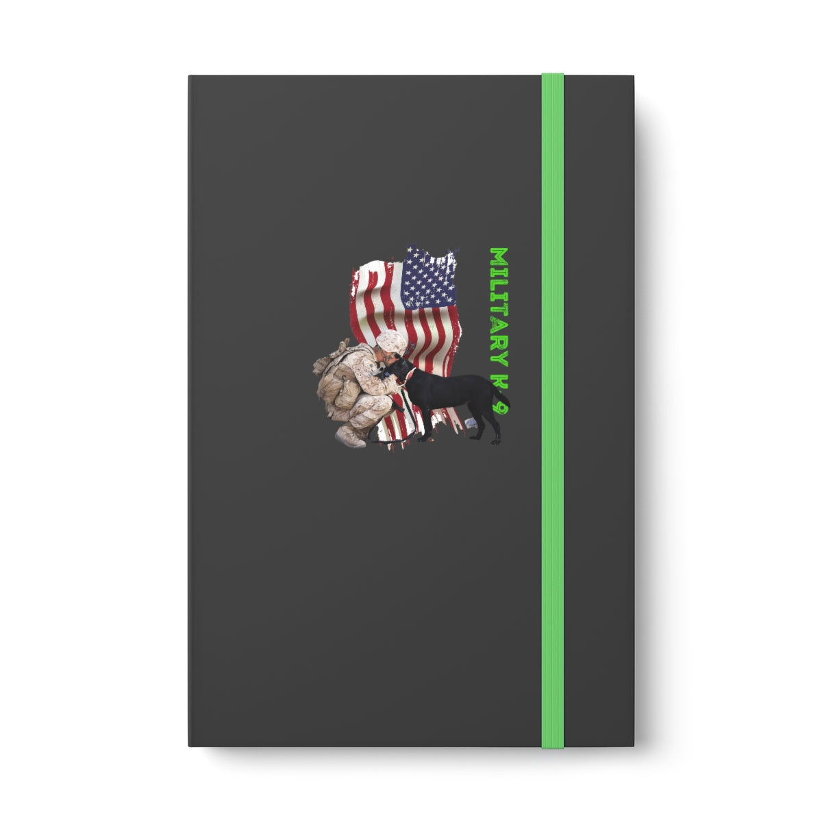 Hardcover Journal Color Contrast Notebook - Ruled ( Military K-9 Corps ) Military Styling