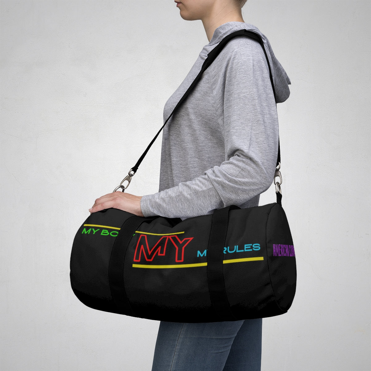 Sports Bag (My Body My Rules ) Black