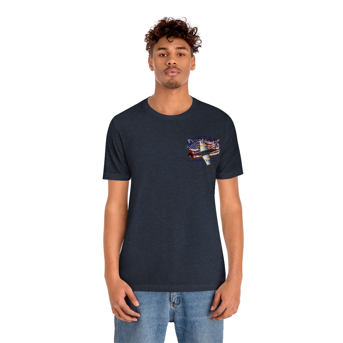 Military T-shirt P-51 Mustang Aircraft , American made, American Flag, Patriotic