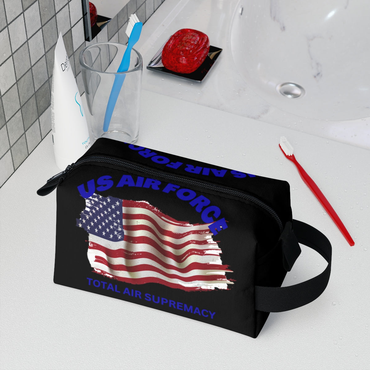 Toiletry Bag (US AIR FORCE Black ) Military Styling
