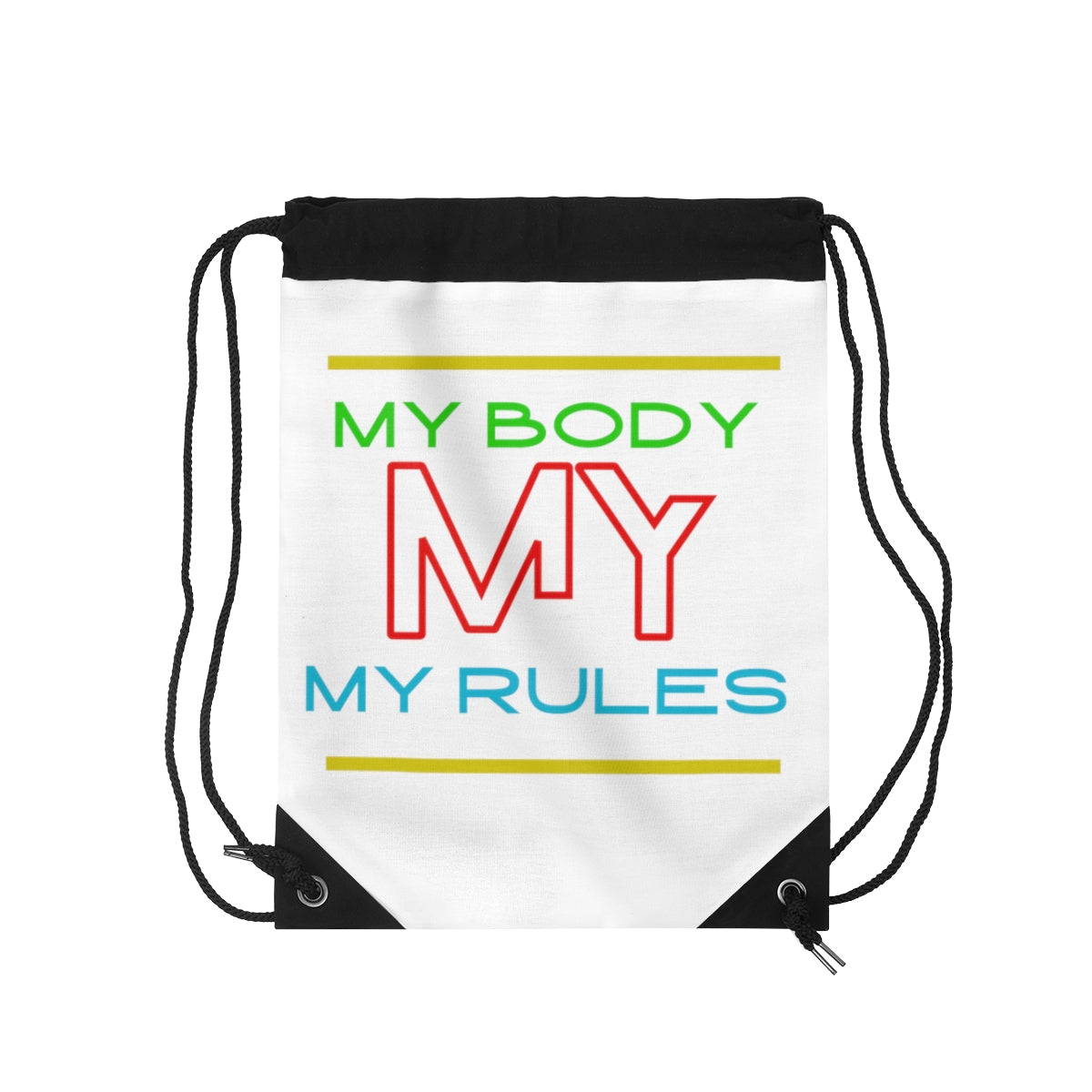 Drawstring Bag ( Look But Don't Touch White )