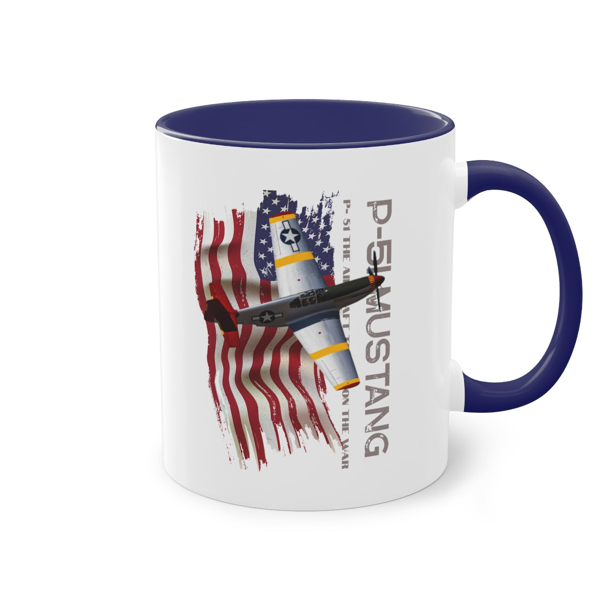 Coffee Mug ( P-51 Mustang ) Military Style