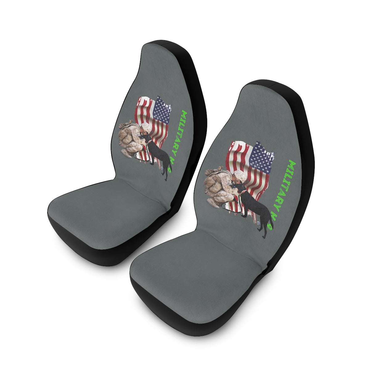 Polyester Car Seat Covers (Military K-9 Grey ) Military Styling