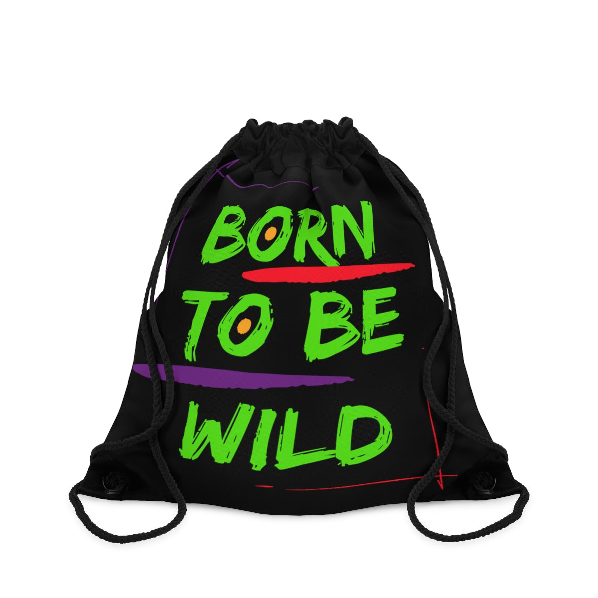 Drawstring Bag ( Born To Be Wild Black )