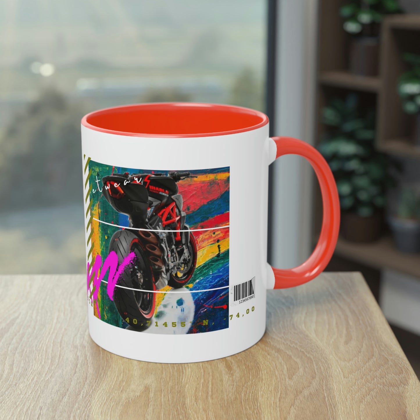 Coffee Mug ( Urban Red Sports Bike )