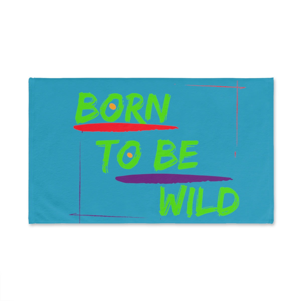 Sports Towel ( Born To Be Wild ) Turquoise