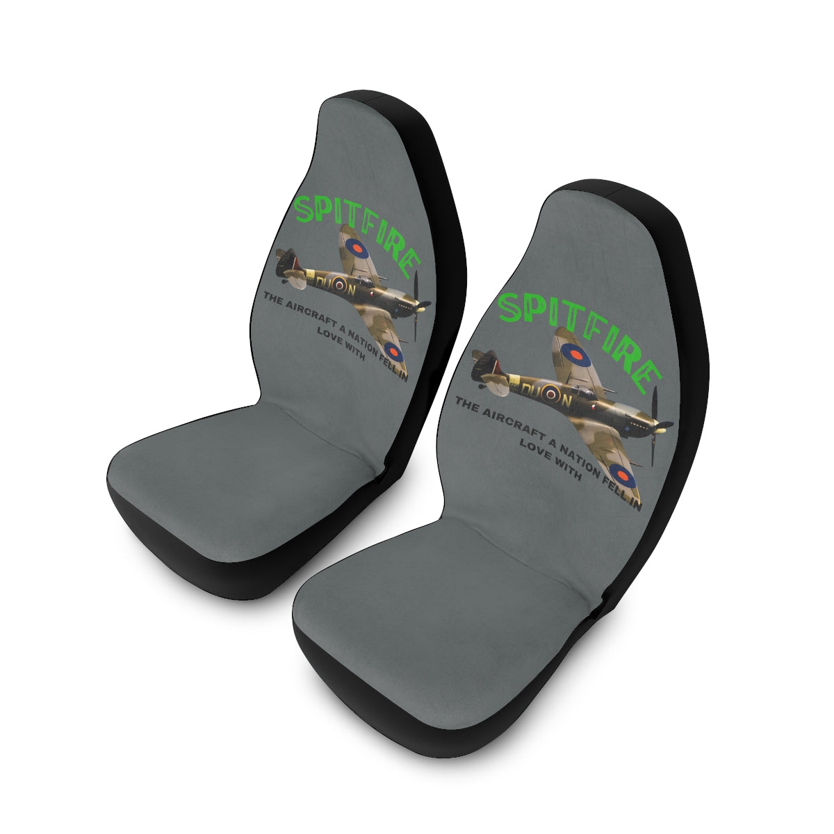 Polyester Car Seat Covers (SPITFIRE Grey) Military Styling