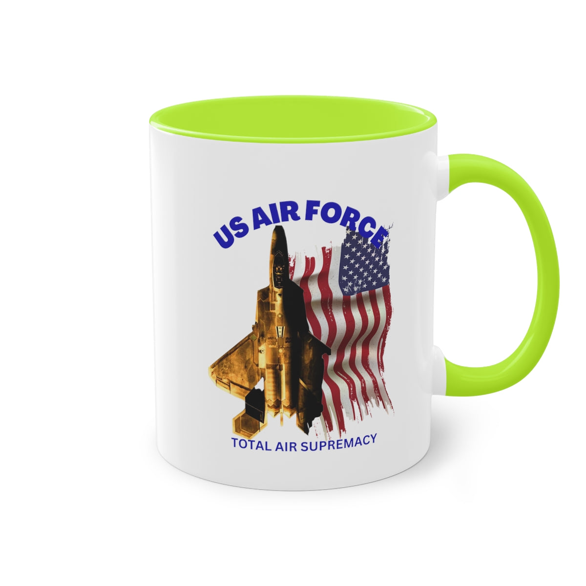 Coffee Mug ( US Air Force With Raptor ) Military Style