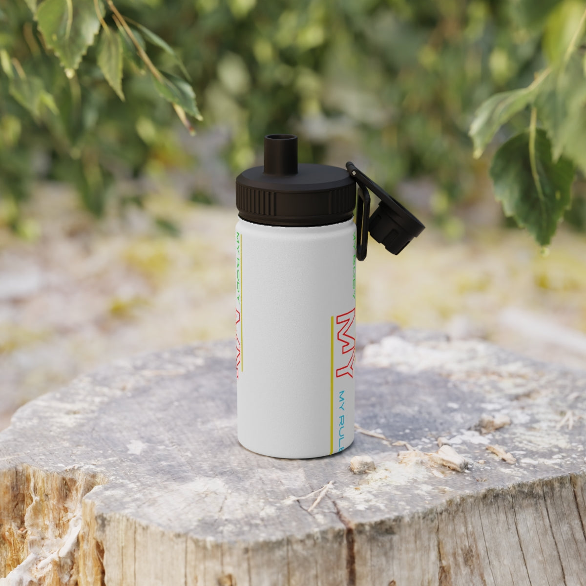 Stainless Steel Water Bottle, Sports Lid ( My Body My Rules ) Activewear