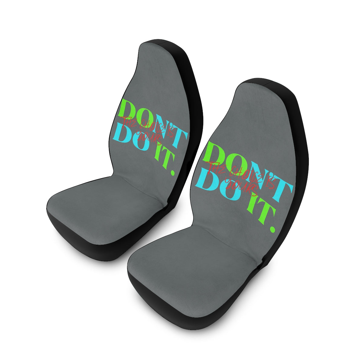 Polyester Car Seat Covers (Do It Don't Do It Grey )