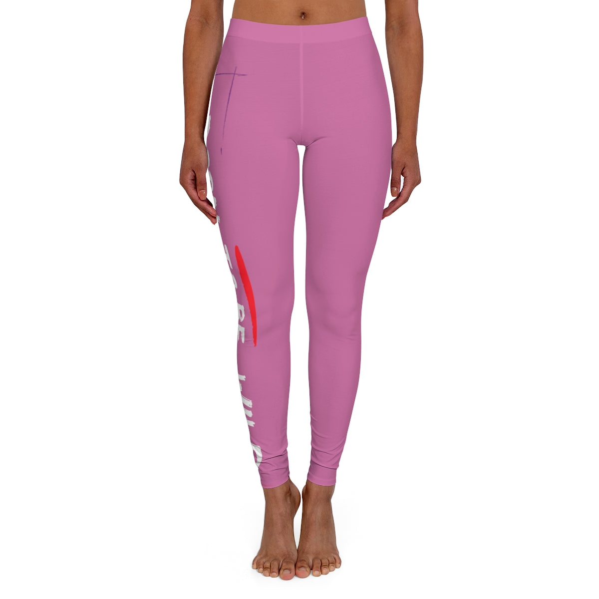 Women's Spandex Leggings (Born to be wild ) Pink