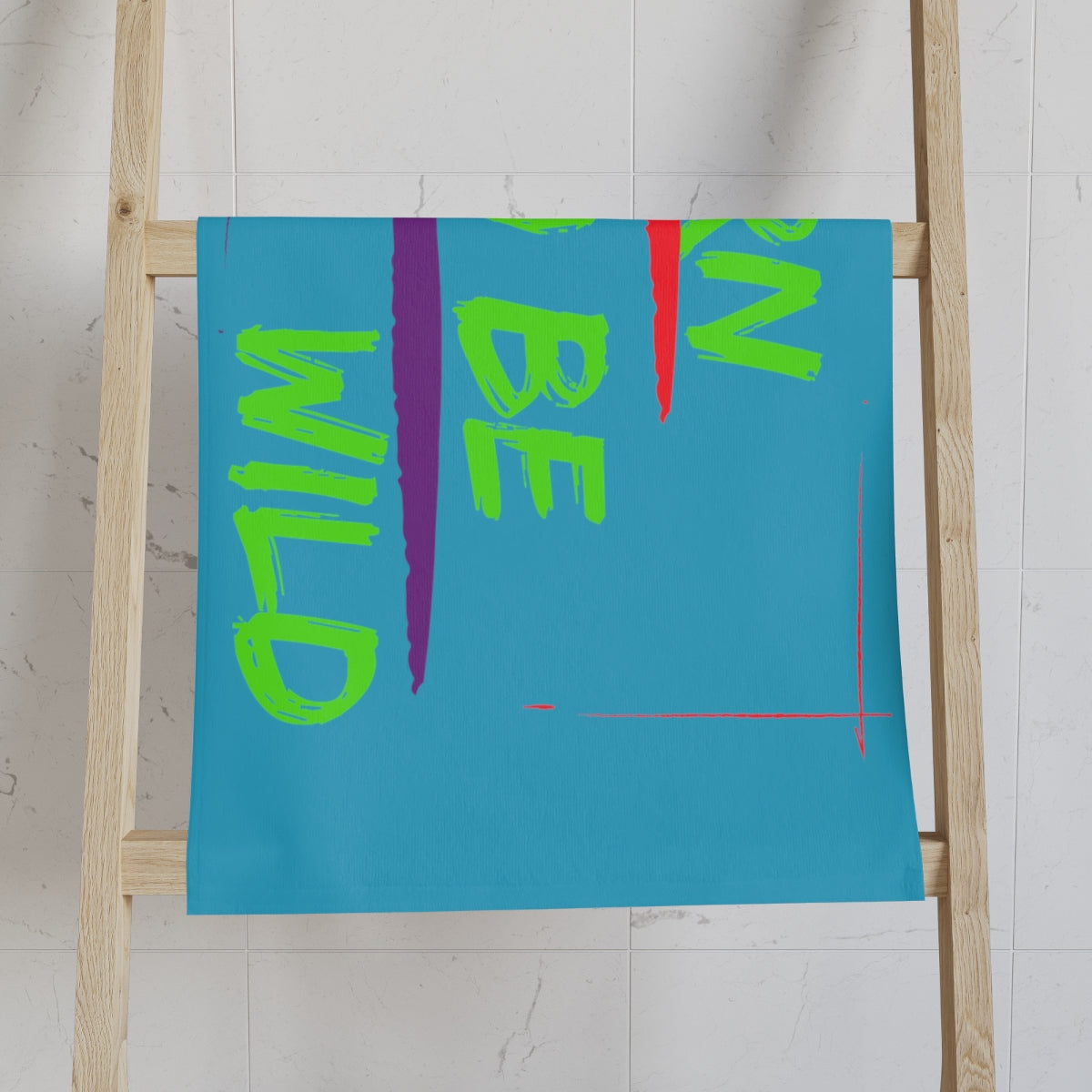 Sports Towel ( Born To Be Wild ) Turquoise