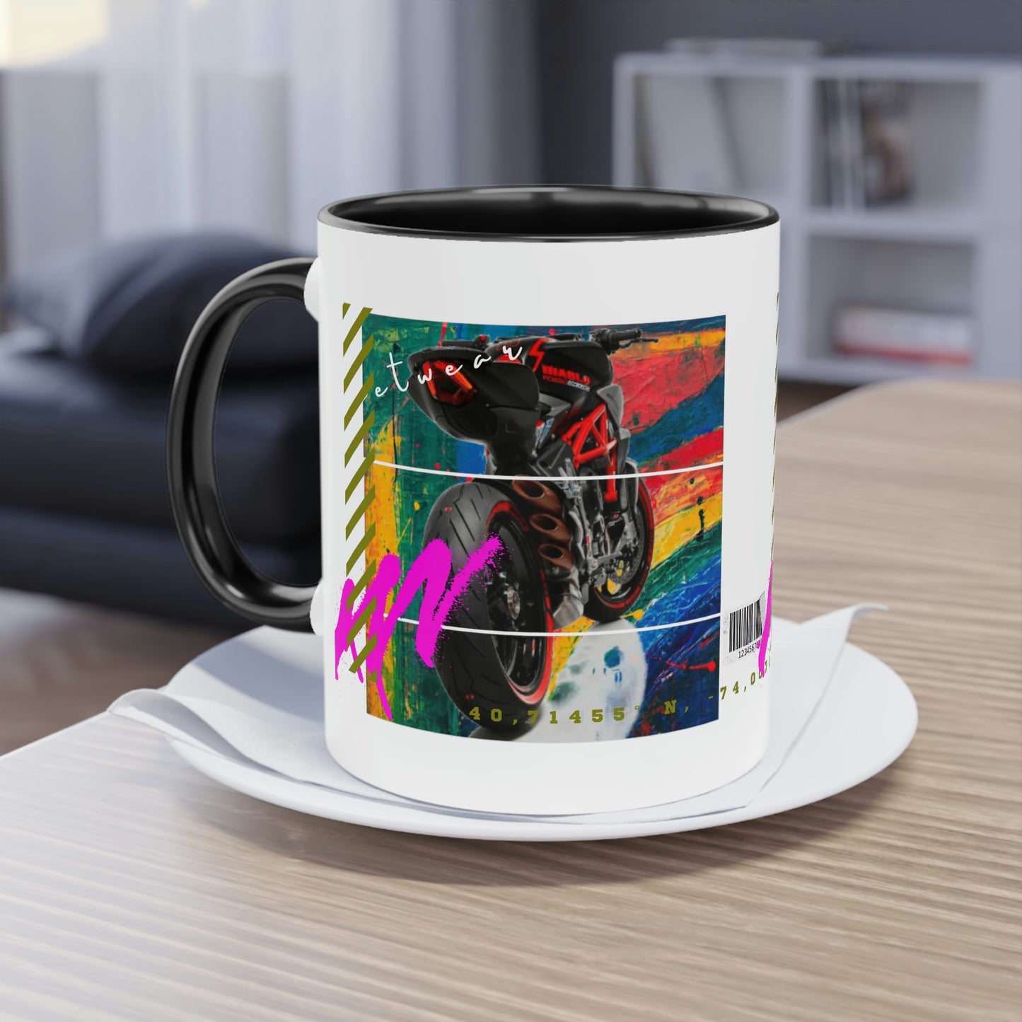 Coffee Mug ( Urban Red Sports Bike )