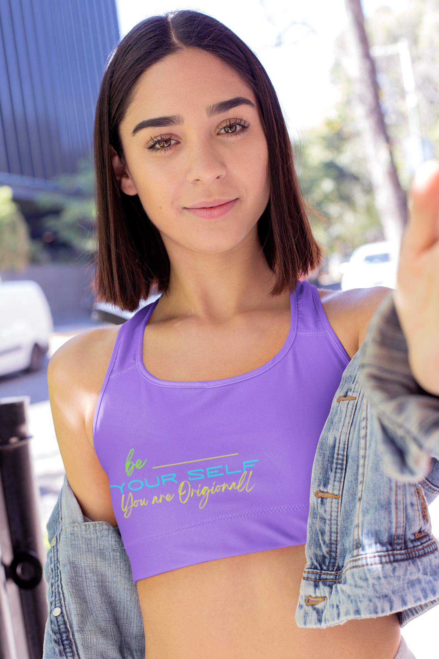 Sports Bra ( Be Yourself ) Purple