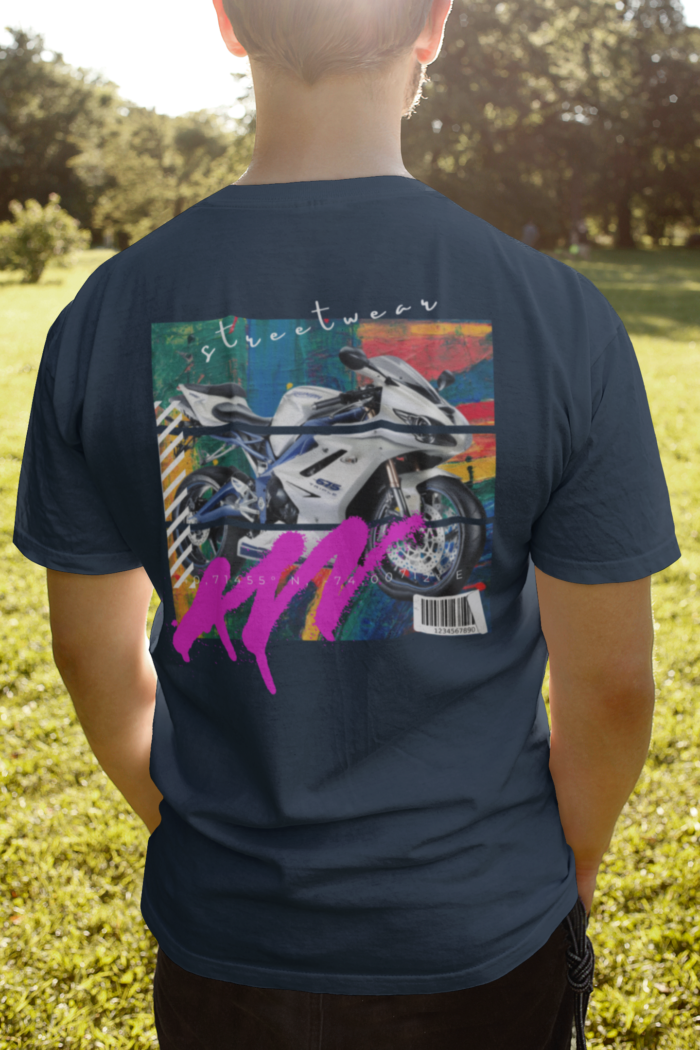 T-shirt Classic Jersey Short Sleeve (Urban White Sports Motorbike )