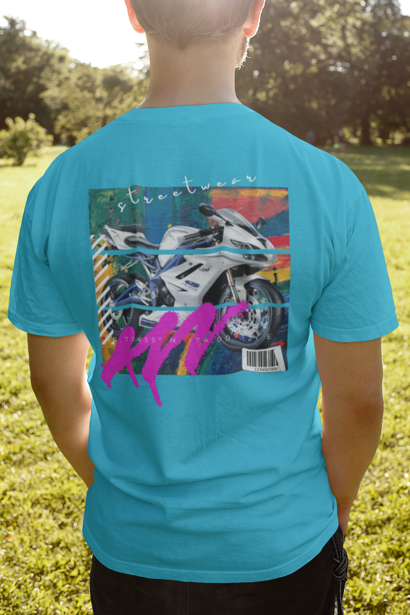 T-shirt Classic Jersey Short Sleeve (Urban White Sports Motorbike )