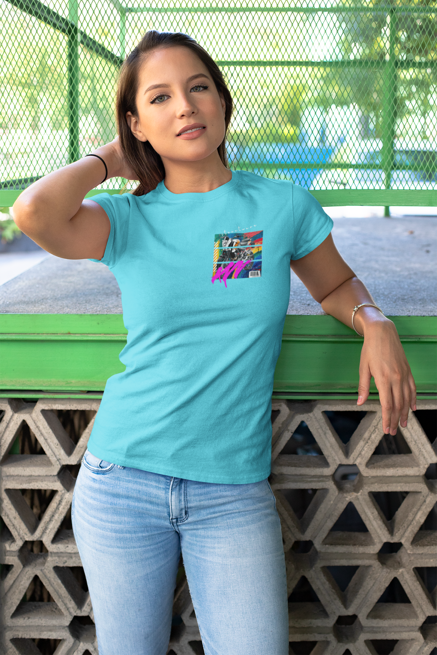 T-shirt Classic Jersey Short Sleeve (Urban White Sports Motorbike )
