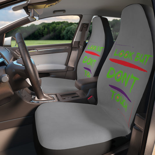 Polyester Car Seat Covers (Look But Don't Touch Grey )