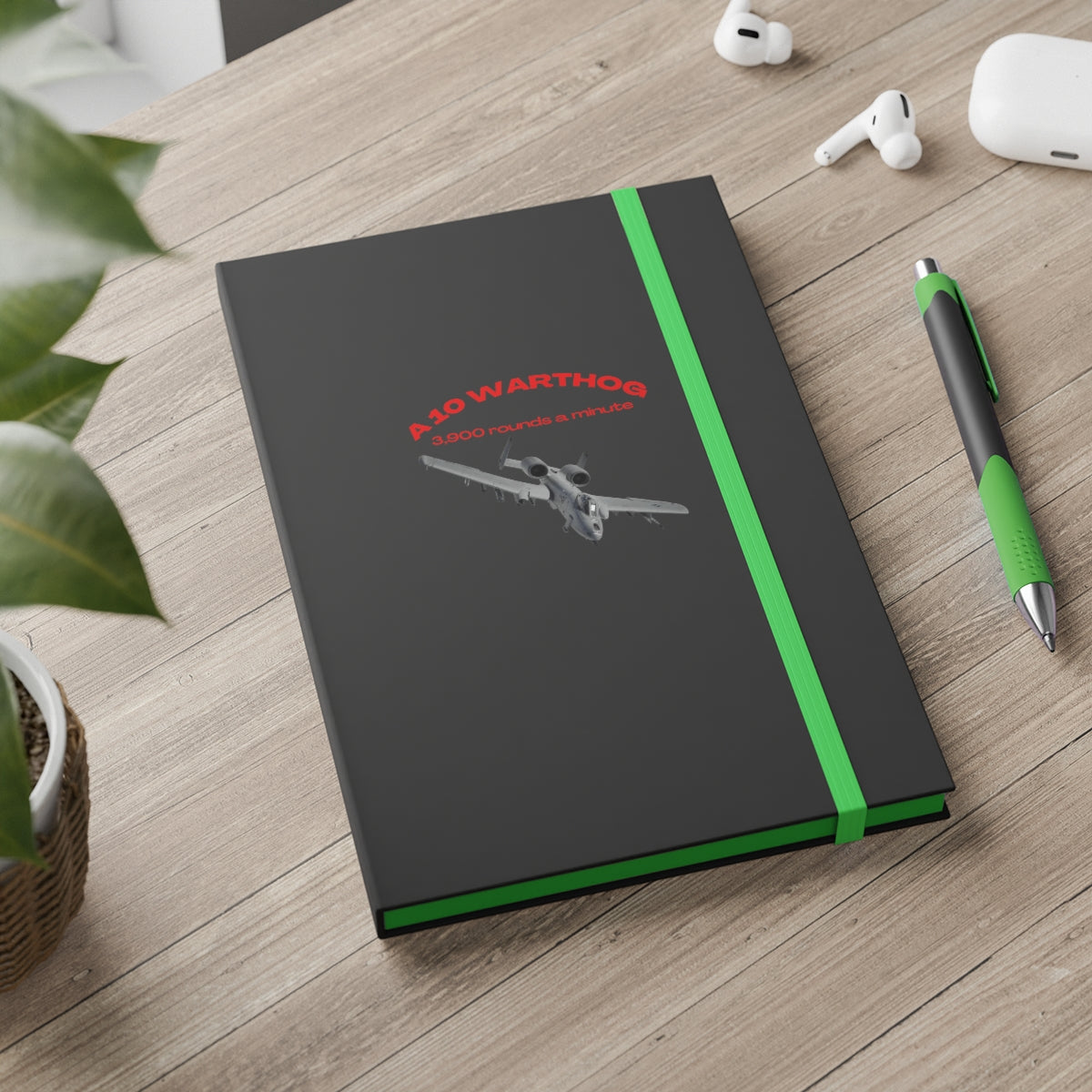 Hardcover Journal Color Contrast Notebook - Ruled ( Warthog ) Military Styling