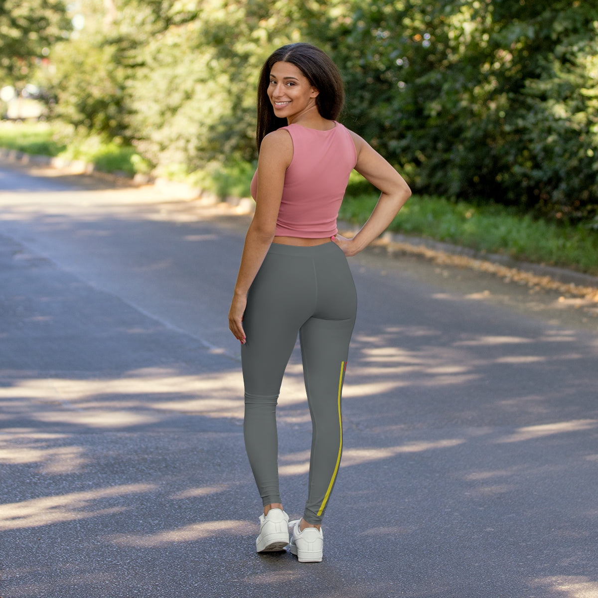 Women's Spandex Leggings ( My body my rules ) GREY