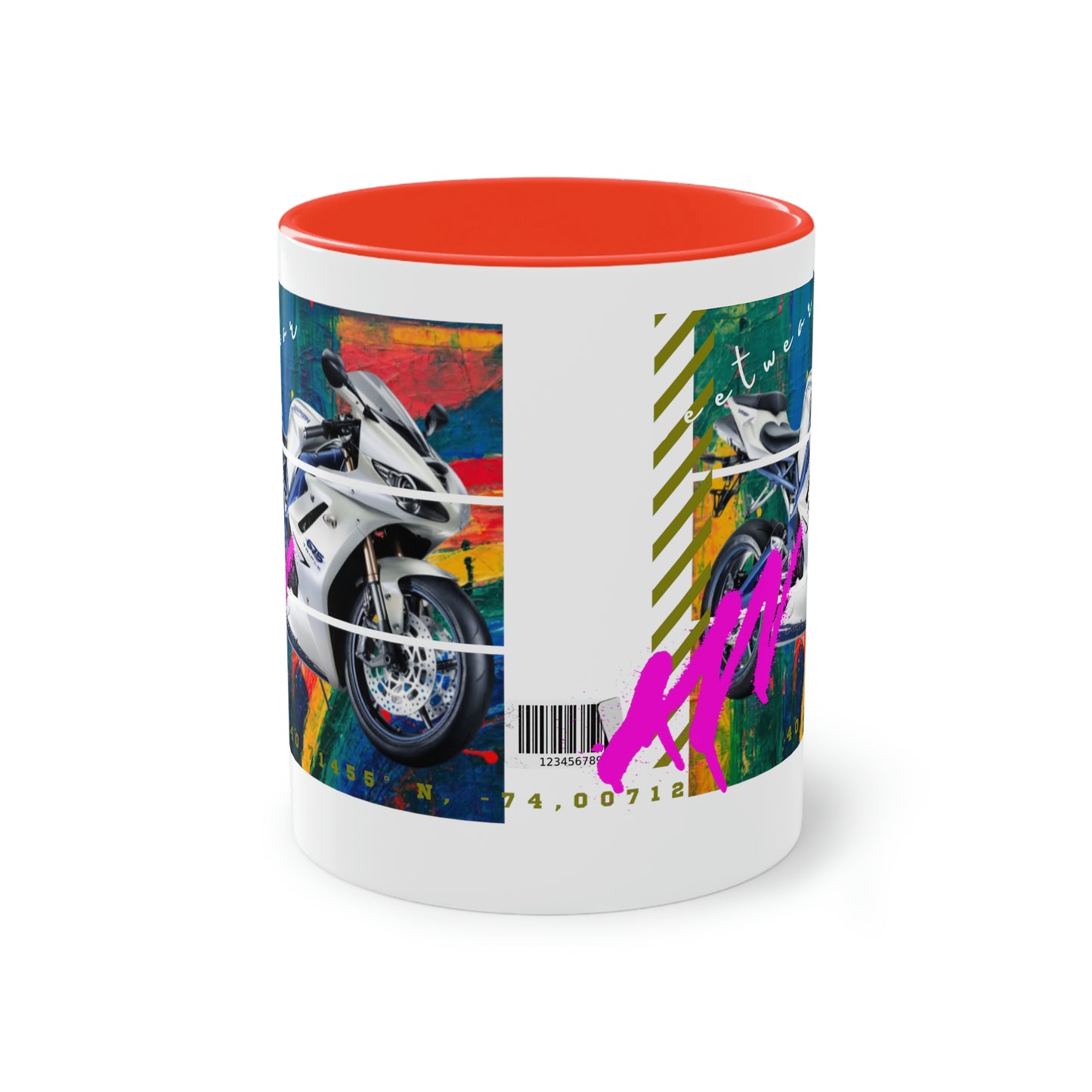 Coffee Mug  ( Urban White Sports Bike )