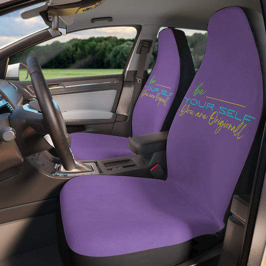 Polyester Car Seat Covers ( Be Yourself Purple )