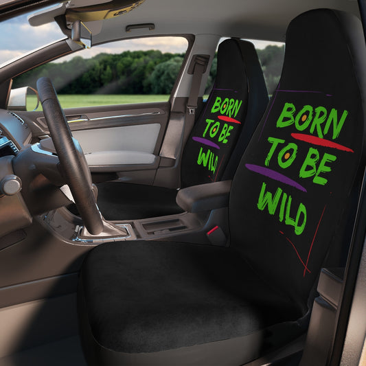 Polyester Car Seat Covers (Born To Be Wild Black)